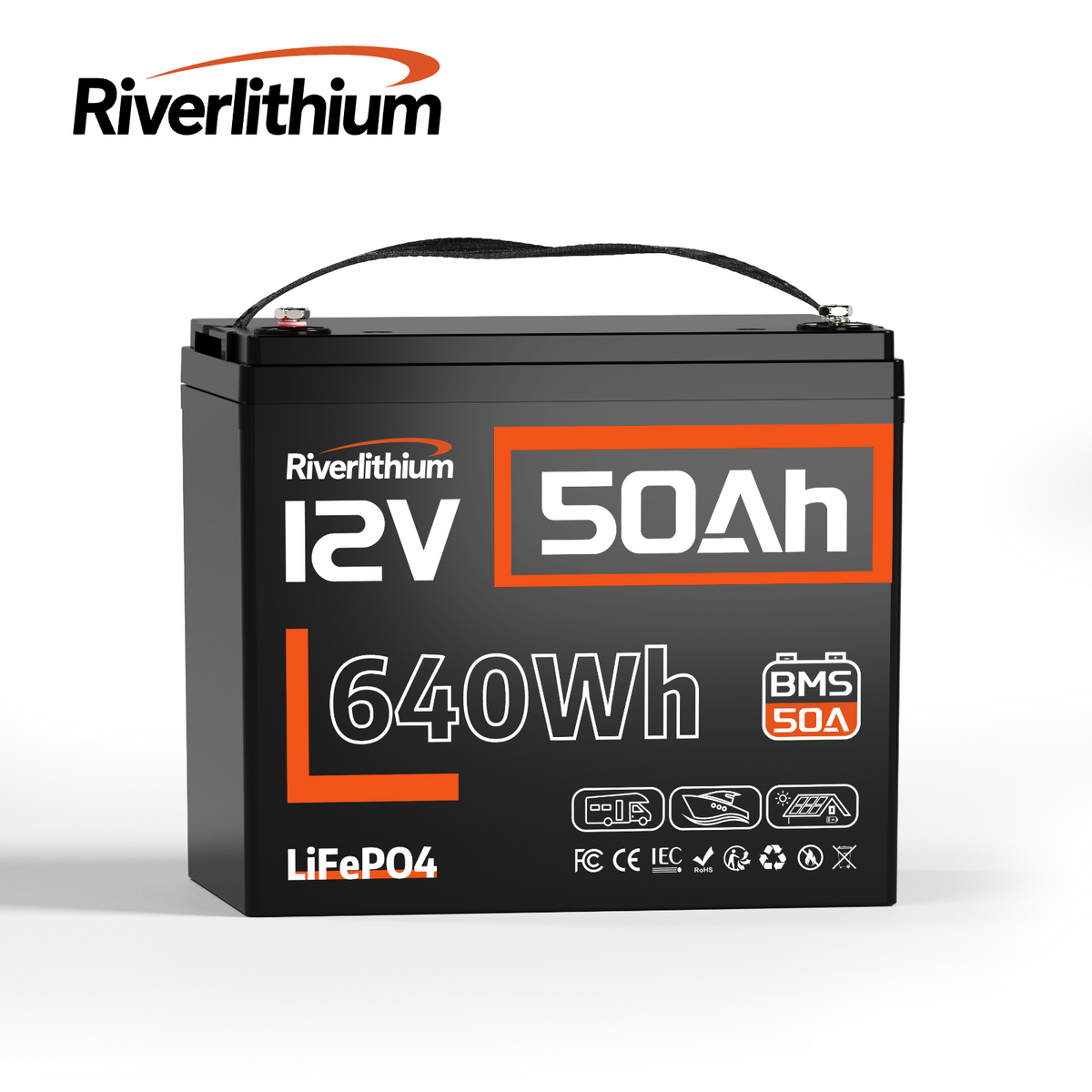 0122　爆電力❗12V 50Ah インフォリチウム電池 BMS搭載 電動ボート Riverlithium 12V 50Ah LiFePO4 Battery (50A BMS) – riverlithiumpower