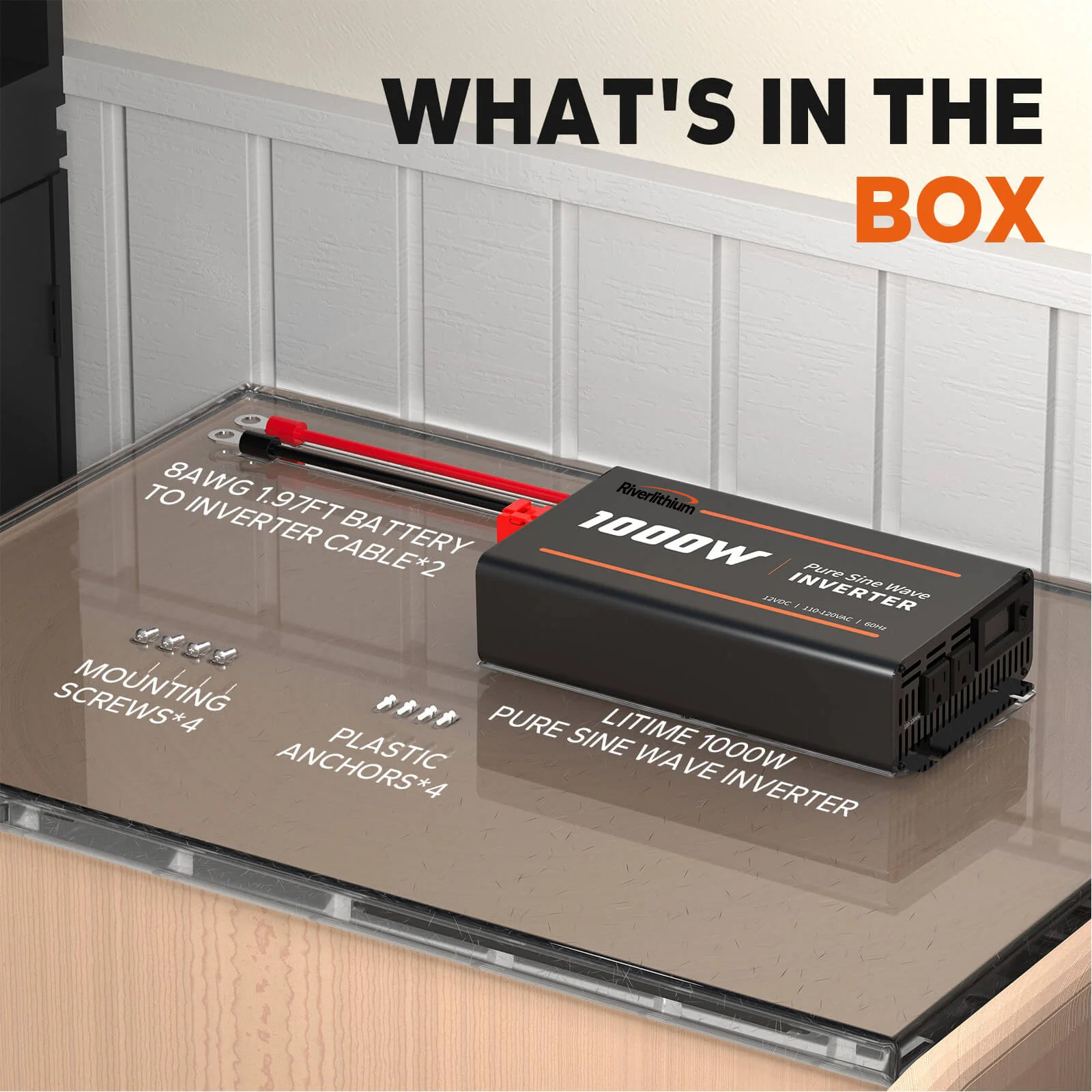 Riverlithium 1000W Pure Sine Wave Inverter