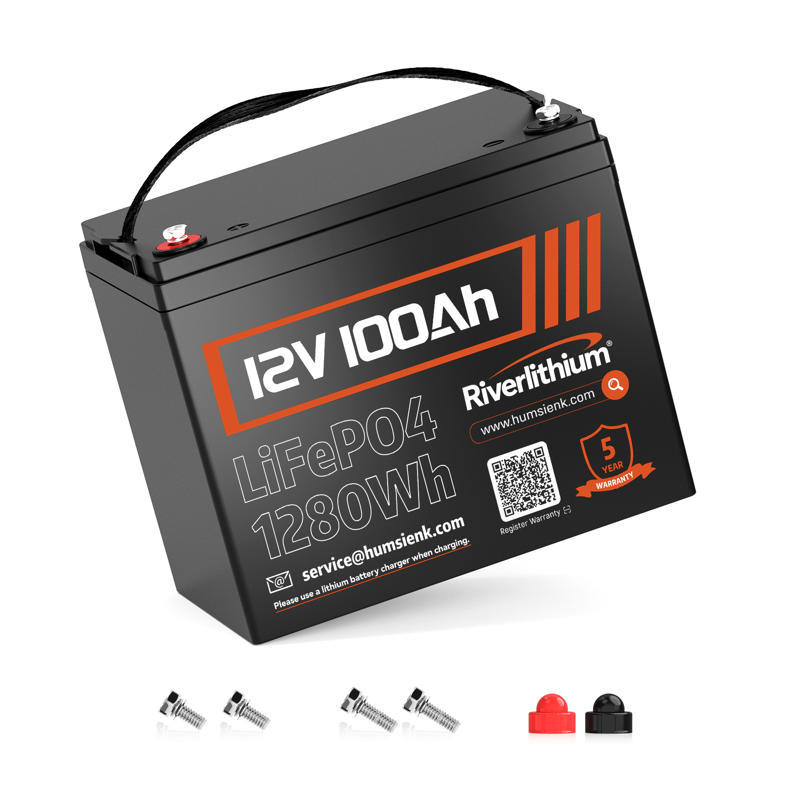 Riverlithium 12V 100Ah LiFePO4 Battery 100A BMS