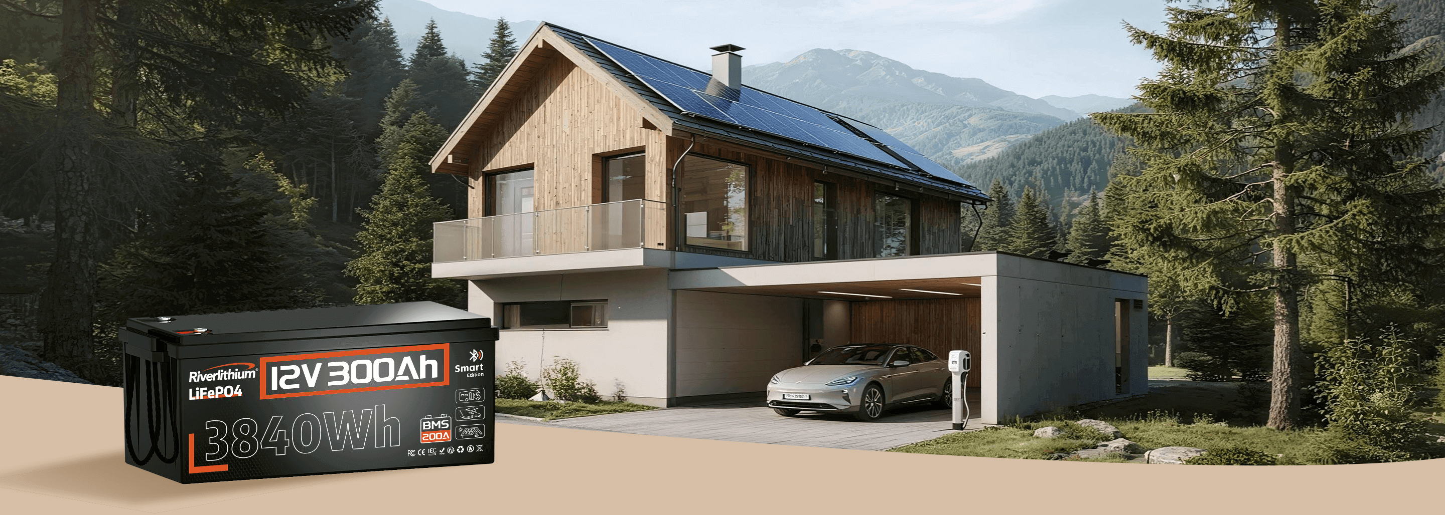 Riverlithium 12V 300Ah Bluetooth LiFePO4 Battery Usage   